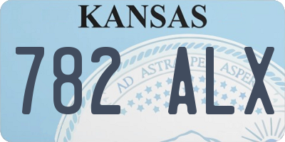 KS license plate 782ALX