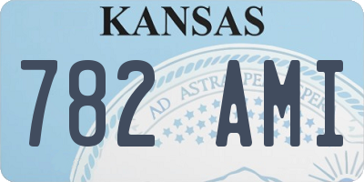 KS license plate 782AMI