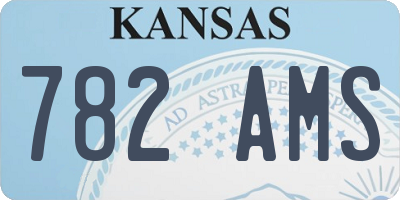 KS license plate 782AMS