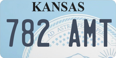 KS license plate 782AMT