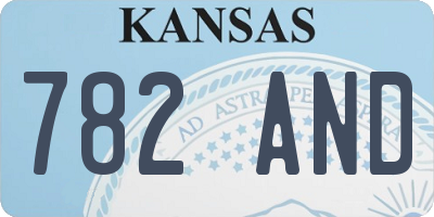 KS license plate 782AND