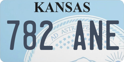 KS license plate 782ANE