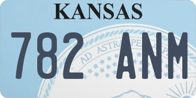 KS license plate 782ANM
