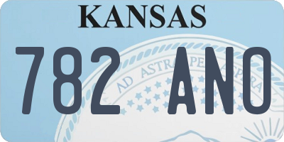 KS license plate 782ANO