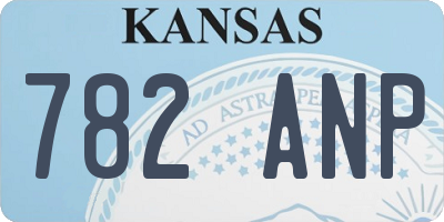 KS license plate 782ANP