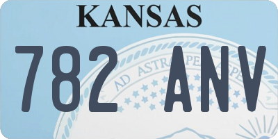KS license plate 782ANV