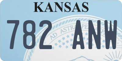KS license plate 782ANW