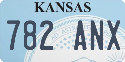KS license plate 782ANX