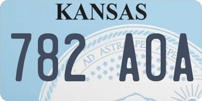 KS license plate 782AOA