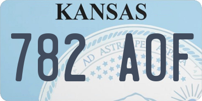 KS license plate 782AOF