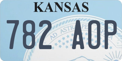 KS license plate 782AOP