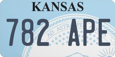 KS license plate 782APE