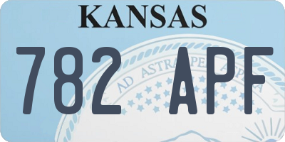 KS license plate 782APF