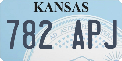KS license plate 782APJ