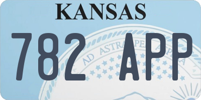 KS license plate 782APP