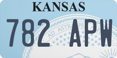 KS license plate 782APW