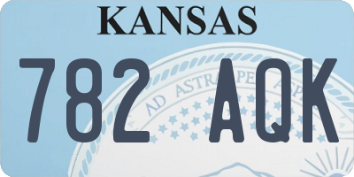 KS license plate 782AQK
