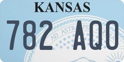 KS license plate 782AQO