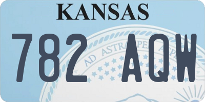KS license plate 782AQW