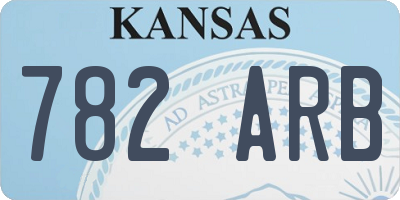 KS license plate 782ARB