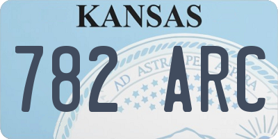 KS license plate 782ARC