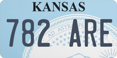KS license plate 782ARE