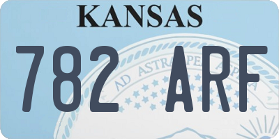 KS license plate 782ARF