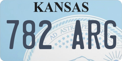 KS license plate 782ARG