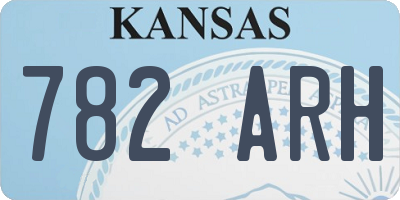 KS license plate 782ARH