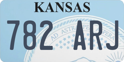 KS license plate 782ARJ