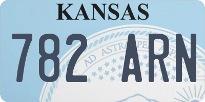 KS license plate 782ARN