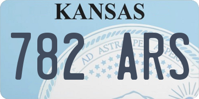 KS license plate 782ARS