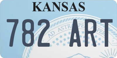 KS license plate 782ART