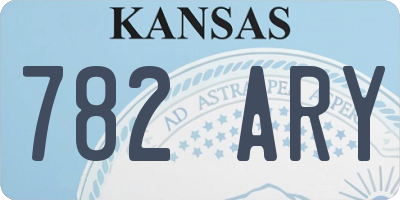 KS license plate 782ARY