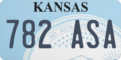 KS license plate 782ASA