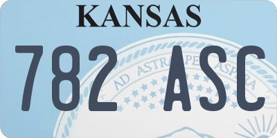 KS license plate 782ASC