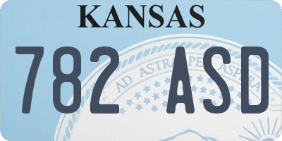 KS license plate 782ASD