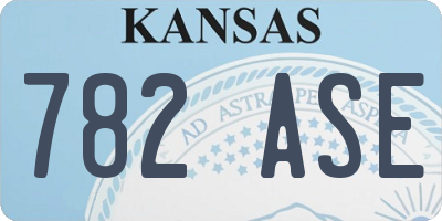 KS license plate 782ASE
