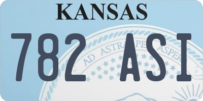 KS license plate 782ASI