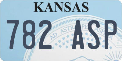 KS license plate 782ASP