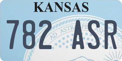 KS license plate 782ASR