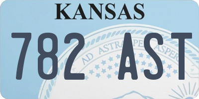 KS license plate 782AST