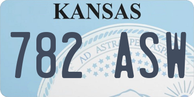 KS license plate 782ASW