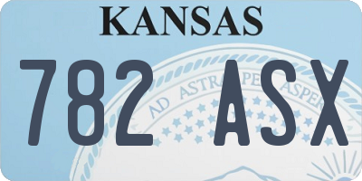 KS license plate 782ASX