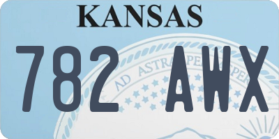 KS license plate 782AWX