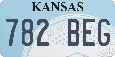 KS license plate 782BEG