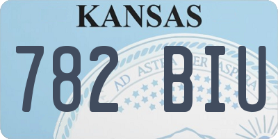 KS license plate 782BIU
