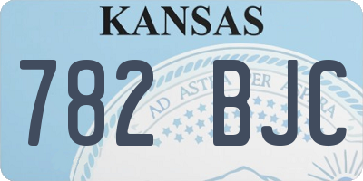 KS license plate 782BJC