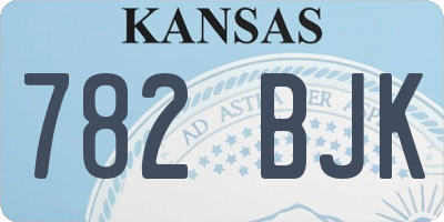KS license plate 782BJK