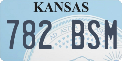 KS license plate 782BSM